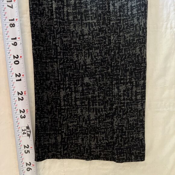 Anne Klein Pants Womens 10 Black Geometric Ponte Knit Pull On Ankle Career Work - Picture 11 of 12